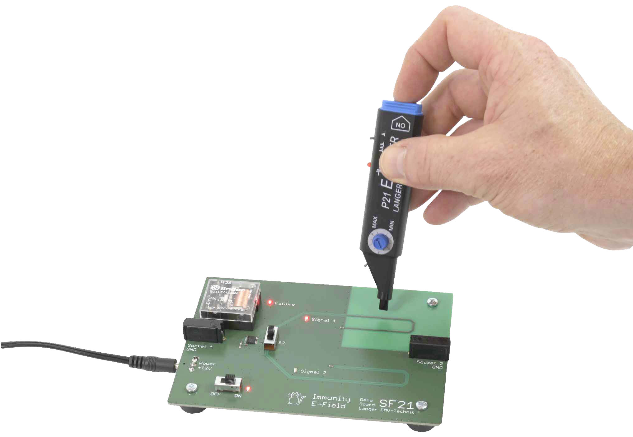 Electrical interference - SF 21 Demonstration board with P21 E-field pulser